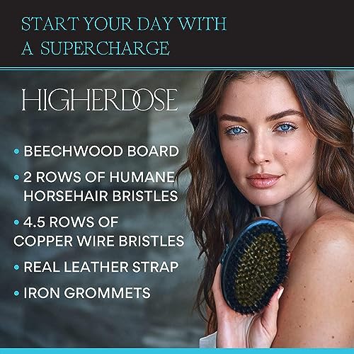 HigherDOSE Supercharge Copper Body Brush, GET Salty Spray, and Serotonin SOAK - Lymphatic Drainage Brush - Topical Sea Salt Spray - Magnesium Bath Soak with Stress Relief Essential Oils & ACV (3 Pcs)