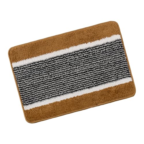 Image of Kuber Industries 16x24 Inch Anti-Skid Water-Absorbent Door Mats for Home | Durable Main Entrance Footmats for Bathroom, Living Room & Office | Micro Wings Lining - Golden