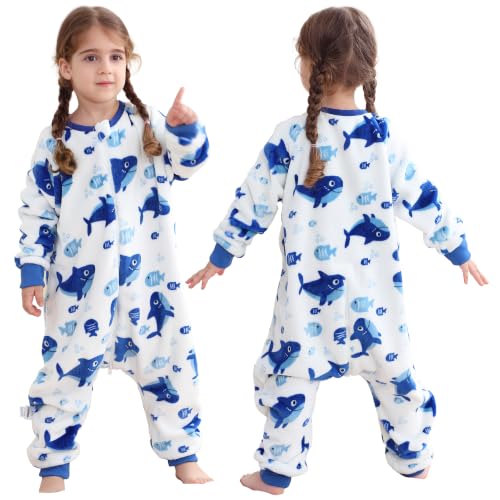 Image of MICHLEY Baby Sleeping Bag Sack Flannel Wearable Blankets Pajamas 1-6Years | Flannel,Unisex Pajamas, Long Sleeve,Zipper, For Autumn Winter,Suitable Girls And Boys,Warm & Breathable
