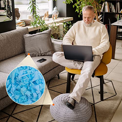 Amorstra Bean Bag Filler Shredded Memory Foam Filling 10 Pounds, Pillow Stuffing Bean Bag Refill Material For Pouf Ottoman Couch Cushion Dog Bed Stuffed Animals And Art Crafts - Blue #TOP6