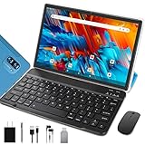 YESTEL Android 11 Tablet 10.1 inch 2 in1 Tablets with 2.0Ghz Octa-Core Processor, 4GB RAM 64GB ROM(Expand to 512GB), 2.4G+5G WiFi, Bluetooth5.0, 8000mAh Battery, Keyboard & Mouse Included-Blue