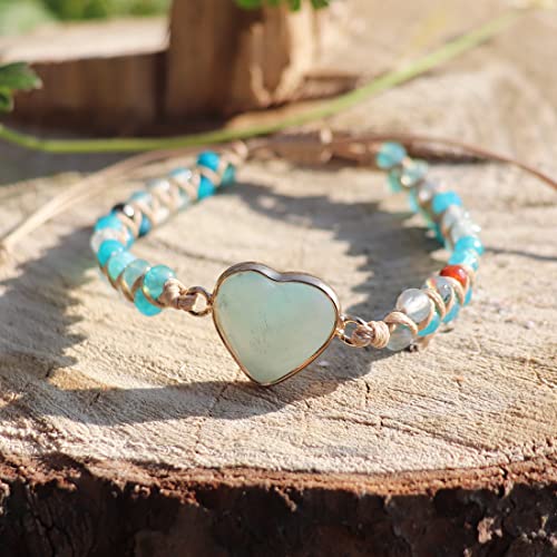 Image of YGLINE Boho Handmade Natural Stone Bead Wrap Wrist Statment Bracelet Jewelry Collection