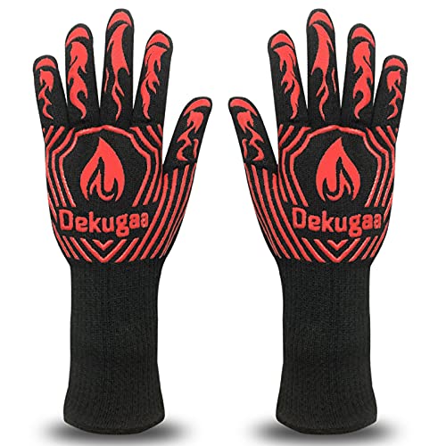 BBQ Gloves,Grill Gloves,Heat Resistant Gloves,1472â„‰ Grilling Gloves,Heat Gloves for Barbecue,Kitchen Oven Mitts Cooking Gloves,Charcoal Outdoor Gloves,1 Pair
