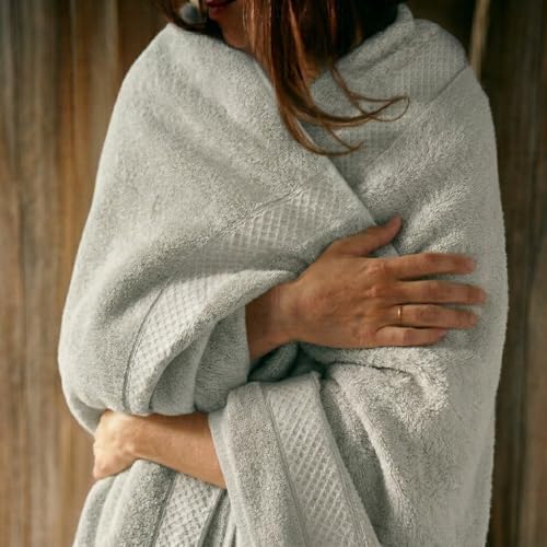Image of NAKSH Bamboo Towels for Bath Large Size 550 GSM, Grey | Super Absorbent | Soft, Fluffy & Fade Resistant Color | Luxurious & Stylish | Machine Wash