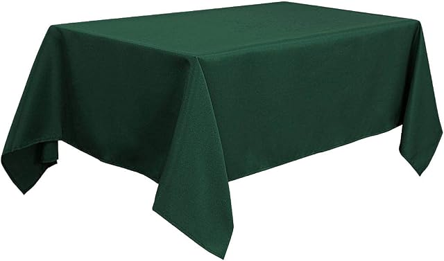 PiccoCasa Tablecloth Rectangle Wrinkle and Water Resistant, Table Cloth Wipe Clean for Kitchen Dining Wedding Party Dinner - Polyester Outdoor Table Cover Green 60"x104"/ 152x164cm