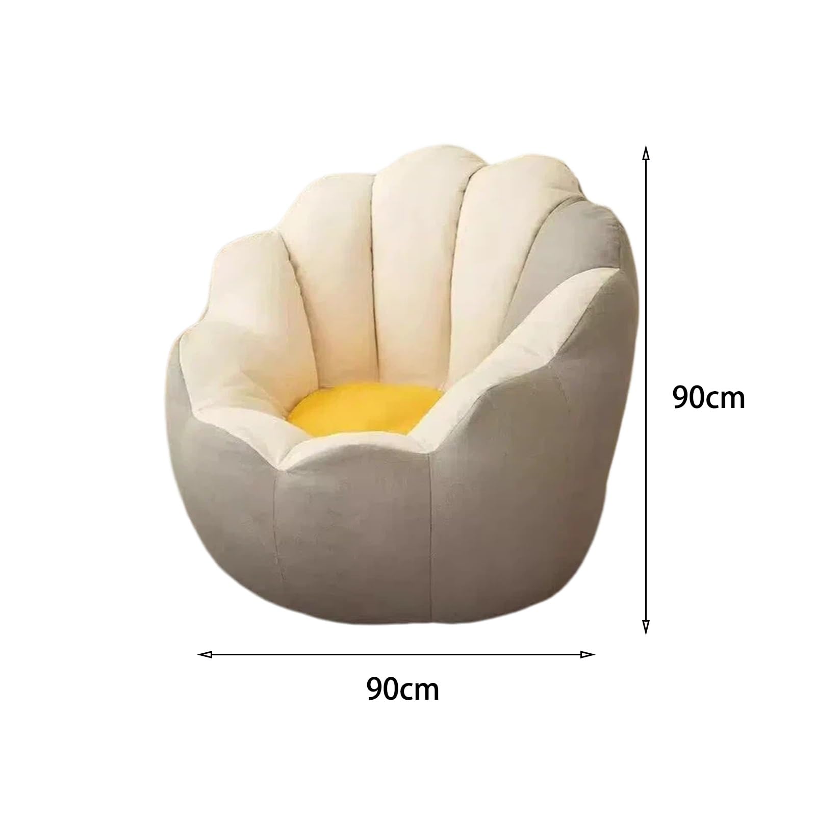 Strona główna Leniwa Sofa Worek Fasoli Tatami Pojedynczy Krzesło Sypialnia Salon Balkon Worek fasoli(Yellow,Duży)