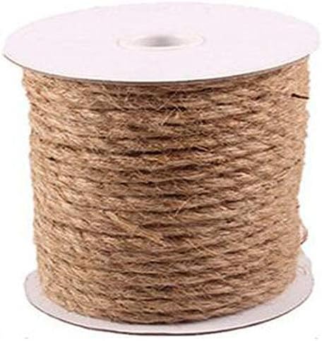 Jute Rope,Natural Twisted Hemp Rope High Strength Solid Braid Jute Twine,for Tie/Pull/Swing/Climb and Knot(14mm)