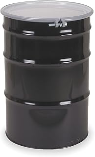 SKOLNIK Carbon Steel Open Head Drum, 55 gallons, Bolt Ring, 1.5mm Body Gauge (Pack of 1)