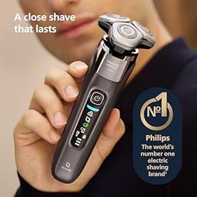Alternative view of Philips Norelco Shaver i9000, Wet & Dry Electric Shaver, Dark Slate, SenseIQ Technology, Triple Lift & Cut System, 360 Rotating Dual SteelPrecision Precision Blades, Quick Clean Pod, X9002/82