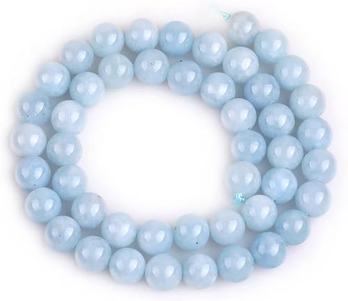 Miniatura 5 de JOE FOREMAN Cuentas redondas de piedra natural de jade de 0.315 pulgadas para hacer joyas, cuentas de 15 pulgadas, piedras semipreciosas,