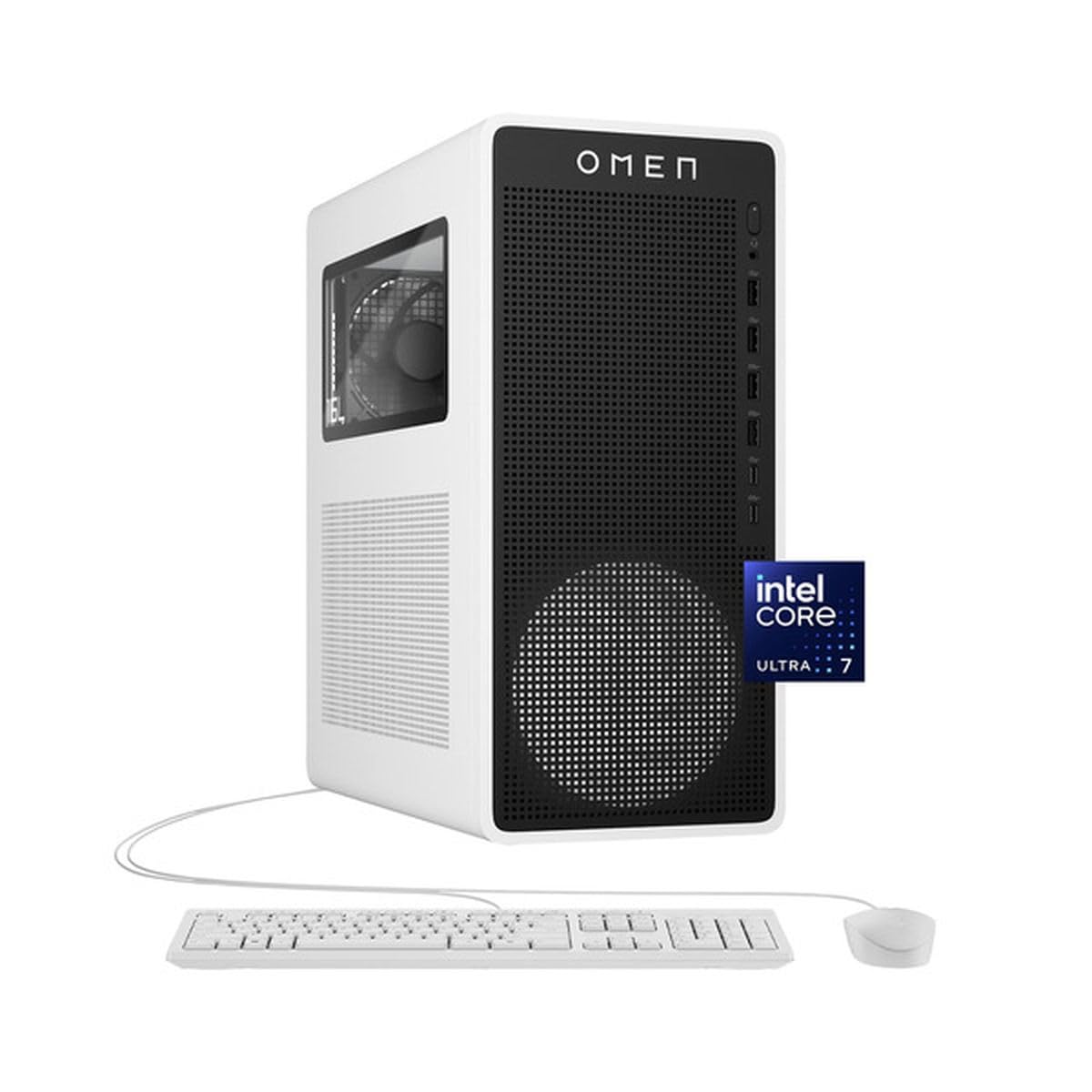 HP OMEN 16L Gaming Desktop, Intel Core Ultra 7 265F, 32 GB RAM, 1 TB SSD, NVIDIA GeForce RTX 5060, Windows 11 Pro, Microsoft Copilot, Panda Metal (