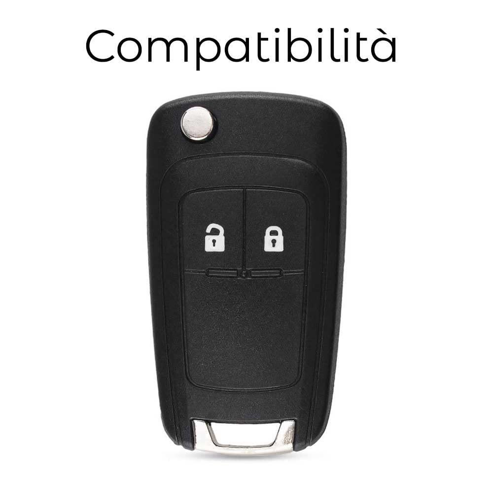 Silicone Cover Chiave Auto Custodia 2 Tasti Telecomando Compatibile con Opel Vauxhall Astra Insignia Mokka Vectra Zafira Corsa Cascada Meriva Adam Karl Vivaro Nero