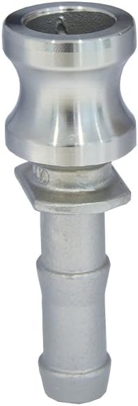 Dicsa ZE020 Camlock Type E, Stainless Steel, Male-Serrated Hose, Shank, 3/4" x DN 20