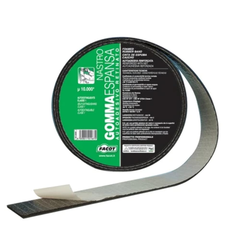 FACOT Nastro gomma espansa retinato h.50mm x 10m