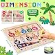 Uiseba Dinosaurier Mini magnetische Farbe und Zahl Labyrinth Montessori Spielzeug für Alter 3 4 5, Kleinkind Busy Board, Pädagogische Vorschule Lernaktivitäten, Jungen und Kinder