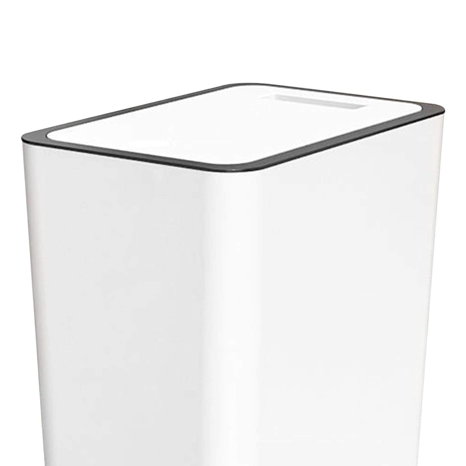 Bathroom Trash Cans, 15L Press Type Trash Can with Lid, Plastic Garbage Bin for Toilet Kitchen White