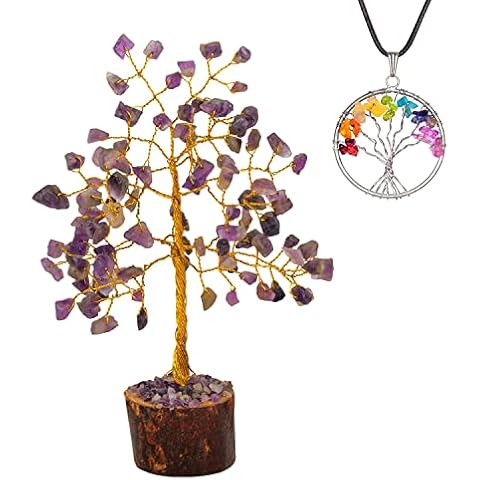 ABHISUBYA Amethyst Tree - Purple Tree - Office Desk Decor - Crystal Tree - Tree of Life Decor, Feng Shui Decor, Buddha Statues for Home Decor, Amethyst Crystal, Home Accents - Natural Life Gifts Cover