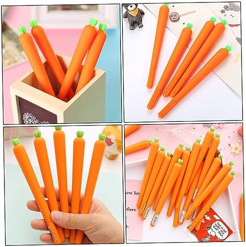 NUOBESTY Havuç jel tükenmez kalem, 2 adet, su bazlı karbon kalem, yazı gereçleri, ofis, imza kalemi, okul ve çizim için - Görsel 6
