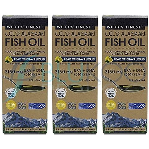 Wiley's Finest Peak Omega-3 Fish Oil - 250ml (Pack of 3) Cover