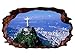 Produktbild 3D Wandtattoo Rio de Janeiro Skyline Statue Wandbild sticker selbstklebend Wandmotiv Wohnzimmer Wand Aufkleber 11E741, Wandbild Größe E:ca. 168cmx98cm