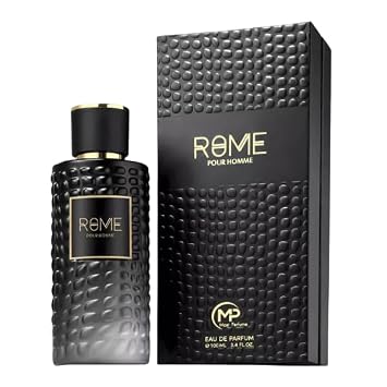 Rome Pour Homme Eau De Parfum for Men, Oriental Scent, 3.4 Fl Oz Spray, Paraben Free, Glass Bottle