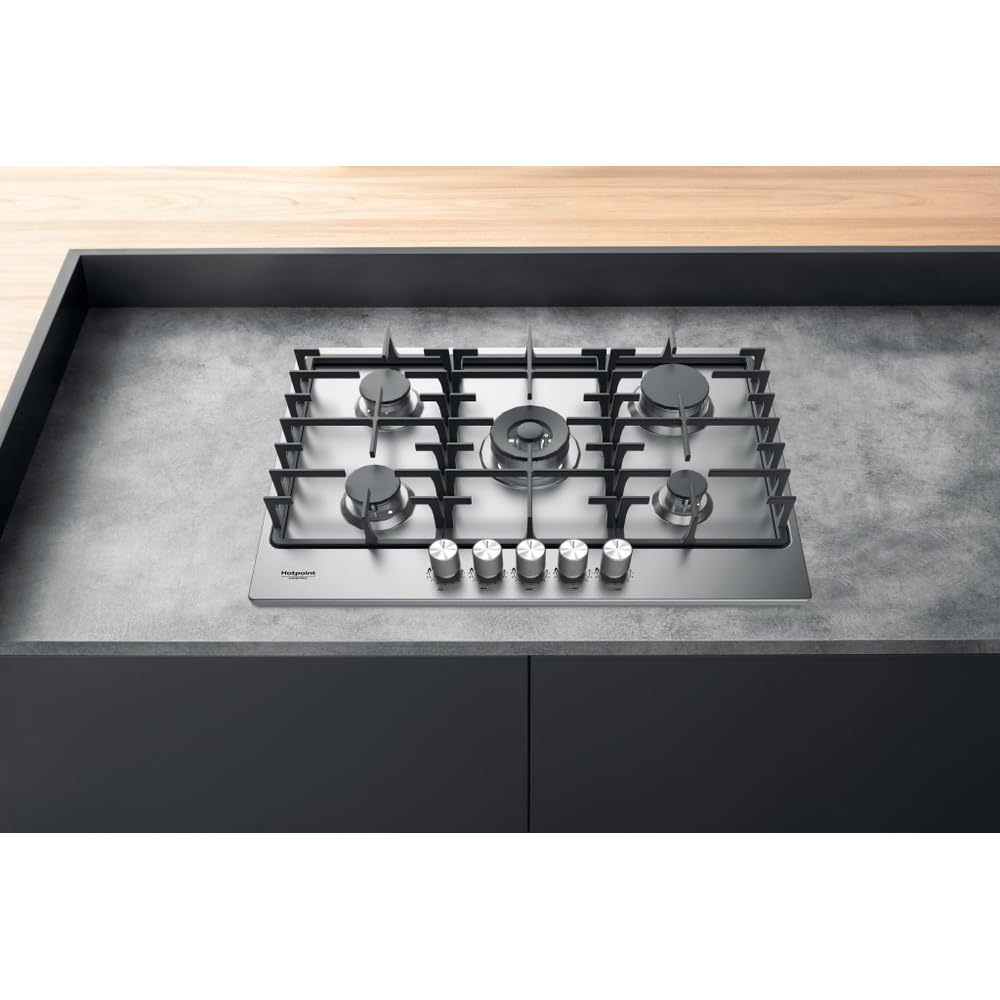 Piano cottura a gas Hotpoint: 5 fuochi, - PPH 75G DF/IX
