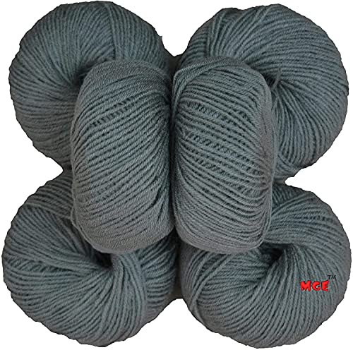 Image of M.G ENTERPRISE 100% Acrylic Wool Deep Grey (Pack of 10) Baby Soft Wool Ball Hand Knitting Wool /Art Craft Soft Fingering Crochet Hook Yarn, Needle Knitting Yarn Thread Dyed a€¦ S