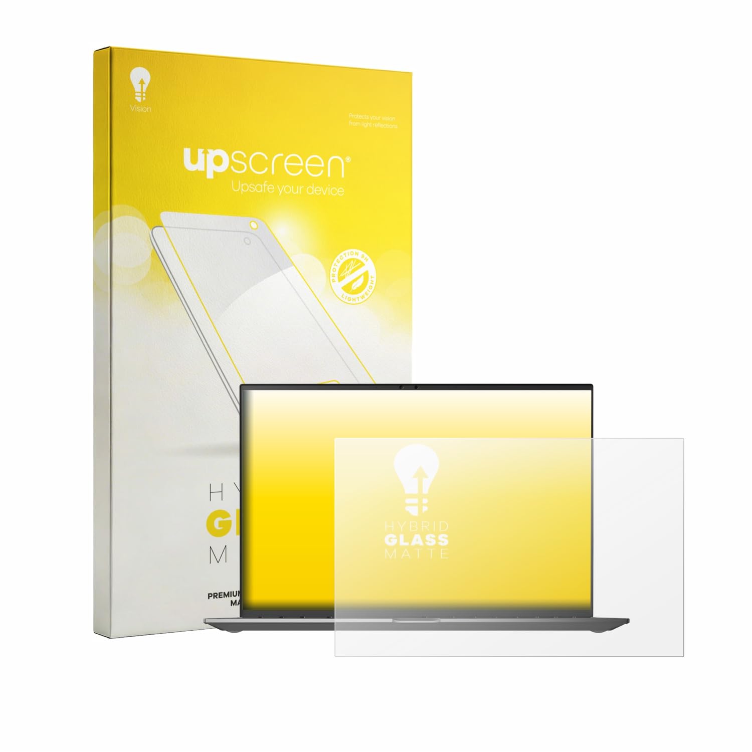 upscreen Lámina Cristales para LG gram 16Z90TL-G | , Mate Protección Pantalla Made in Germany, Anti-Reflejos 9H Dureza Hybrid Tempered Glass