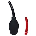 Abyclean Anal Douche Enema Bulb Vaginal Douche Enema Cleaner for Womens or Mans Health with 2 Nozzles (310ml Black)