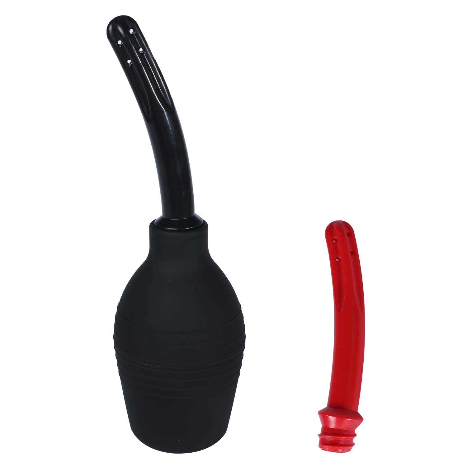 Abyclean Anal Douche Enema Bulb Vaginal Douche Enema Cleaner for Women’s or Man’s Health with 2 Nozzles (310ml Black)