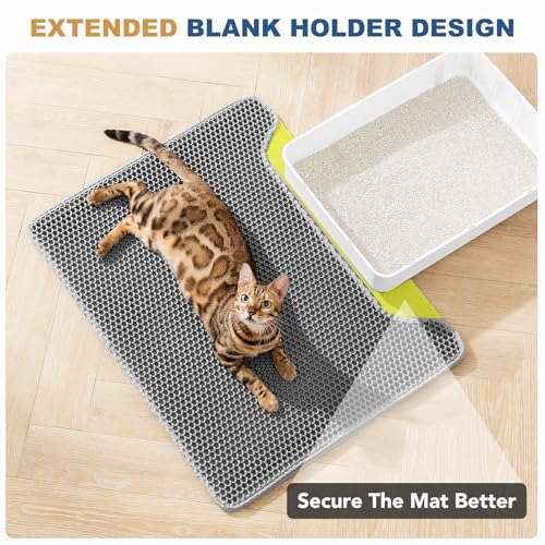Tapis litiere chat double couche pour bac à litière propre et sain