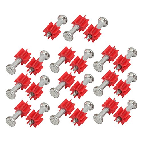 Aexit 22mm Length Fastener 3mm Shaft Metal Hammer Driver Fastener Cement Nail 21pcs Model:98as233qo340