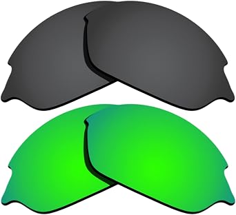 Polarized Replacement Lenses for Oakley Romeo 2 - Black&Green Mirrored Coating