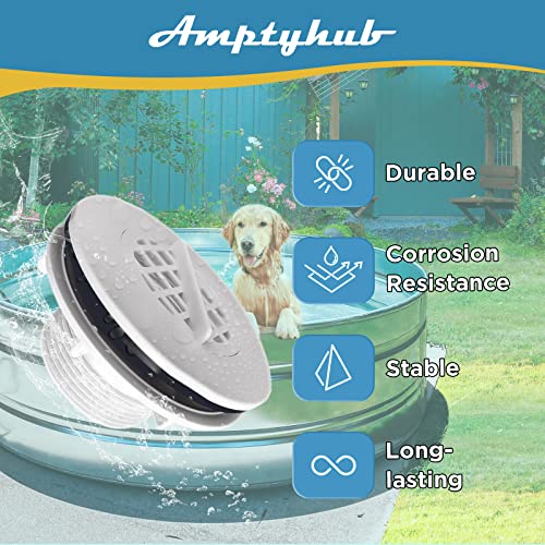 Amptyhub Threaded Inlet Strainer Kit Incl. Rubber Washer And Strainer Nut | Fits Intex Filter Pumps W/ 1-1/2" Hoses (1) #TOP2