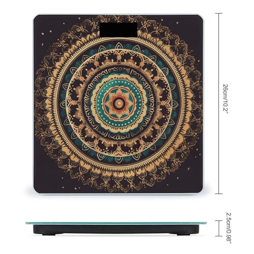 Báscula digital Mandala con pantalla LCD grande miniatura 2