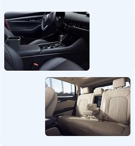 Car Armrest Storage Box Coffee Cup Water Drink Holder For Rear Seat (Black) #TOP2