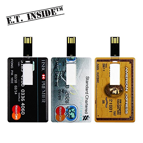 Clé USB 16 Go lot de 3 cartes Visa MasterCard minces
