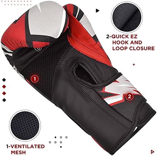 Rdx Kids Boxing Gloves For Training And Muay Thai, Maya Hide Leather Junior Mitts For Kickboxing, Sparring And Fighting, Good For Youth Punch Bag, Grappling Dummy And Focus Pads Punching #TOP20