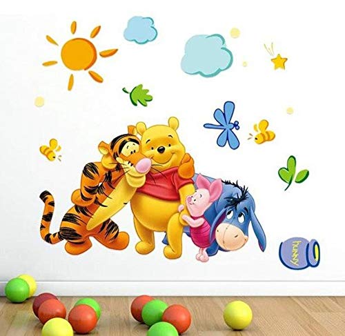 Hpybest Sticker mural amovible en PVC Winnie l'ourson pour chambre d'enfant
