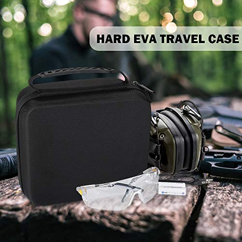 Procase Hard Carrying Case For Howard Leight Impact Sport Electronic Earmuff And Genesis Sharp-Shooter Safety Eyewear Glasses, Shooting Eye And Ear Protection Case -Black #TOP6