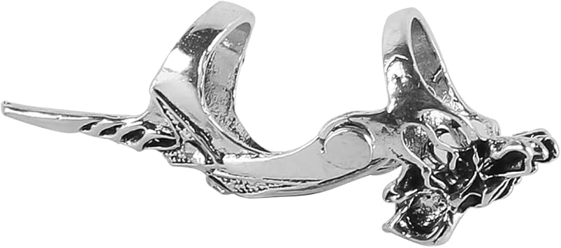 Hollow Dragon Head Ring Antique Silver Punk Gothic Skull Head Women Men Alloy Spiked Armor Knuckle Joint Full Finger Ring
