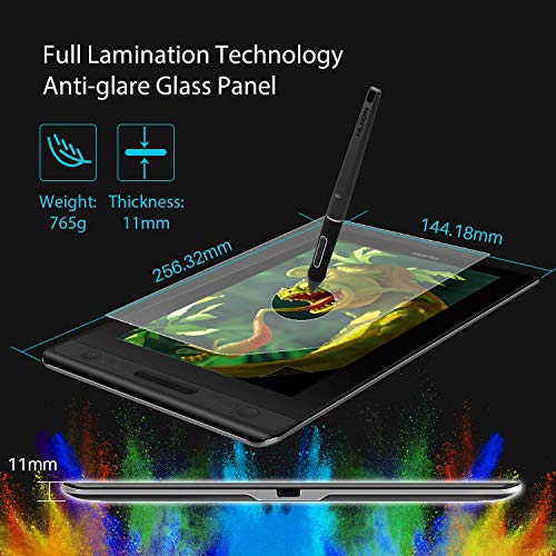 Image of HUION KAMVAS Pro 12 Graphics Drawing Tablet with Screen Full Laminated Tilt 8192 Pen Pressure Battery-Free Stylus Compatible with Windows /Mac /Linux, 11.6 Inch Pen Display, Black