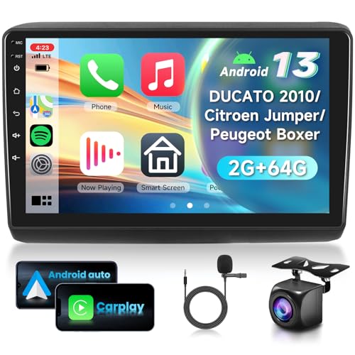 Autoradio pour Fiat Ducato avec CarPlay Android Auto sans fil et caméra de recul AHD VECHTEL