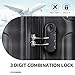 Kono 55x35x20cm Boarding Case Hard Shell ABS Travel Trolley Cabin Hand Luggage Suitcases 33L (Black)