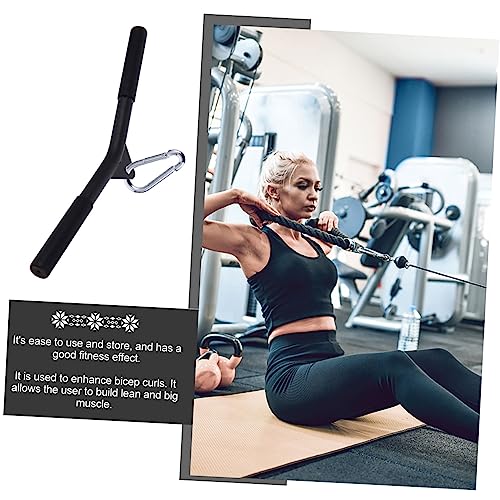 Barre de musculation noire pour tirage biceps triceps et dos - 3