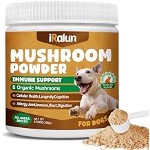 Mushroom Powder for Dogs - Organic Turkey Tail Mushroom for Dog Mushroom Complex with Shiitake, Reishi - Mushroom for Dogs - Boosts Immunity, Supports Digestion, Enhances Overall Health, 3.53 oz