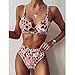 B/H Maillot de Bain Natation Imprimer Vintage,Bikini Taille Haute Sexy, Maillot de Bain Femme imprimé Plage-Imprimé léopard Rose_M,Tankini Elégant Imprimé Maillot de Bain