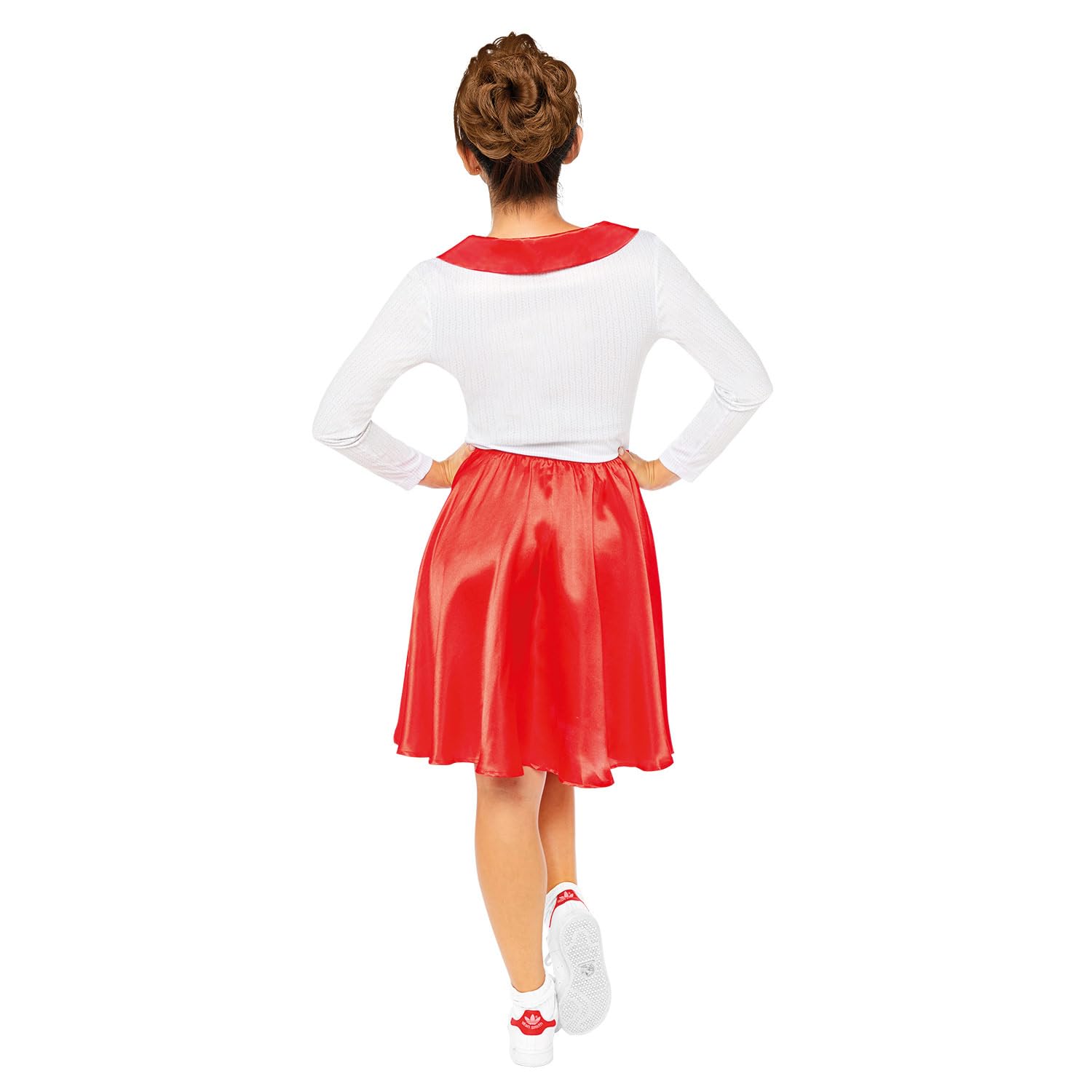 (PKT) (Fix 8/25) (9909261) Adult Ladies Sandy Rydell High Cheerleader Costume (Large) - Grease Movie, Red/White, Size: 14-16 - Image 3
