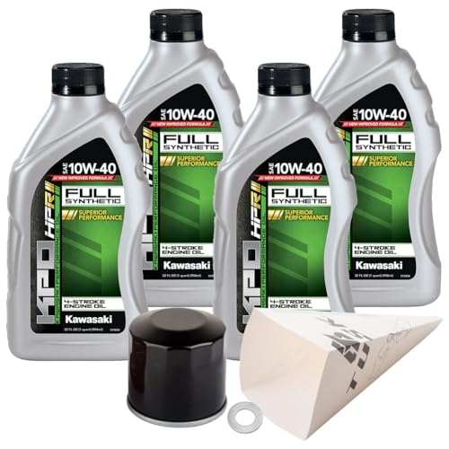 TUSK 4-Stroke Oil Change Kit Kawasaki KPO Full Synthetic 10W-40 for Kawasaki Teryx KRX 1000 2020-2024