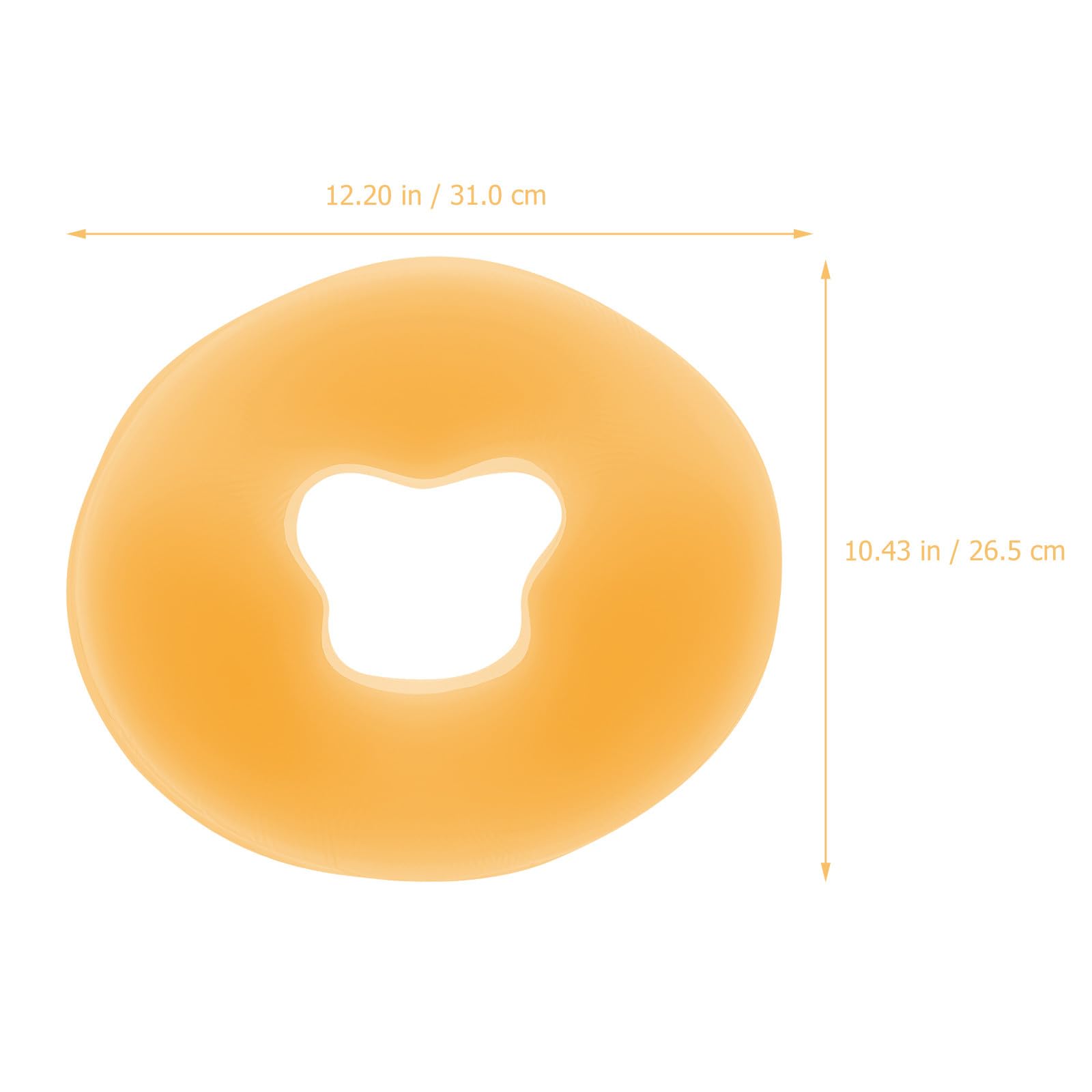 Coussin Facial en Silicone Orange Confortable Appui Face Bas pour Spa et Centres, pour Massages et Soins du Visage